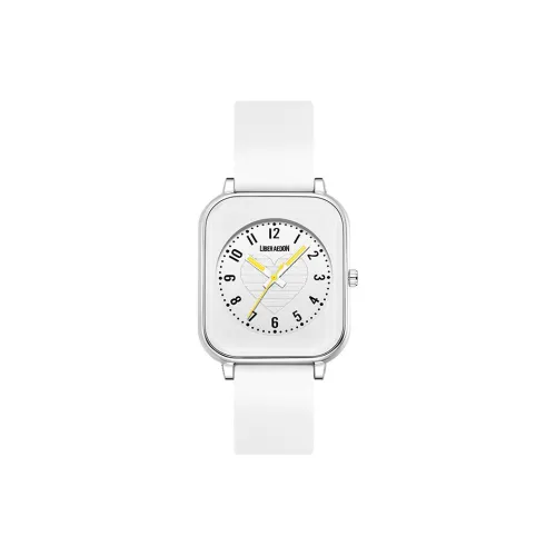 LIBER AEDON Наручные часы Кварцевый механизм Силиконовый ремешок Белый циферблат Женские часы