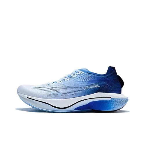 ANTA MACH 4,0 Амортизирующие беговые кроссовки Slip-on с низким верхом устойчивые для спринта мужские синие