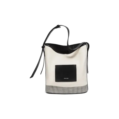 FOXER Холст Тоут Сумка Сумка через плечо Стандартная Женская Белая и Черная