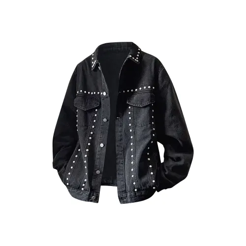 KIRHNE Черный Унисекс Джинсовые куртки