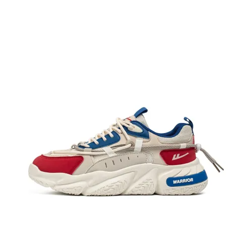 Warrior противоскользящие и износостойкие увеличивающие высоту низкие топовые кроссовки с толстой подошвой мужские бежево-красные