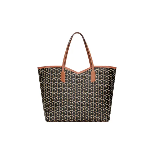 Moynat Холст Тоут Сумка Сумка для покупок Сумка Большая Женская Коричневая