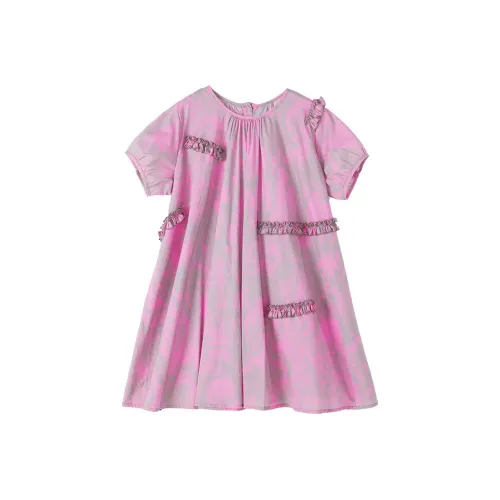YUANYUAN GIRL Розовый с принтом Платья для девочек