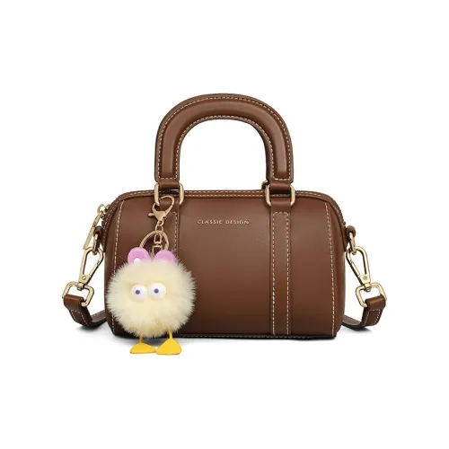 EBLAN Сумка из коровьей кожи стандартная женская коричневая