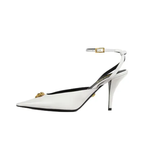 VERSACE La Medusa VERSACE Узкий каблук Высокие каблуки 8,5 см Женские Белые
