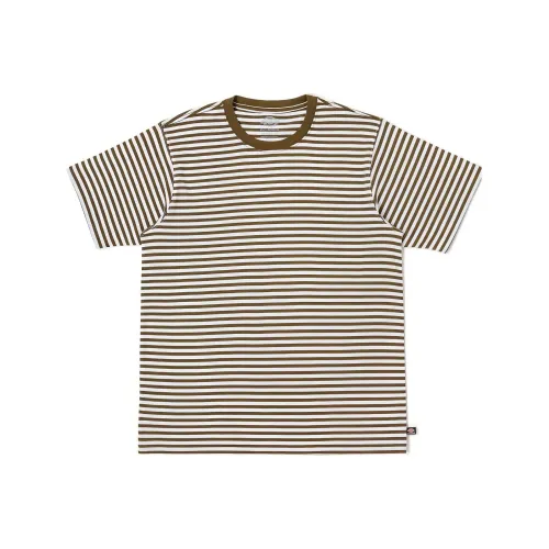 Dickies T-Shirt Унисекс Белый Темно-оливковый Зеленый Полосы