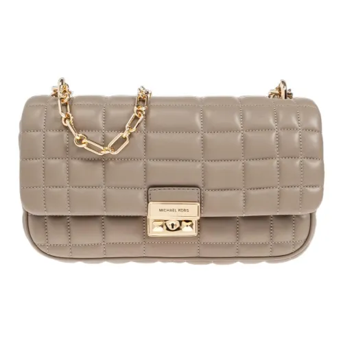 MICHAEL KORS Tribeca Кожа Плечевая сумка Женская Серого цвета