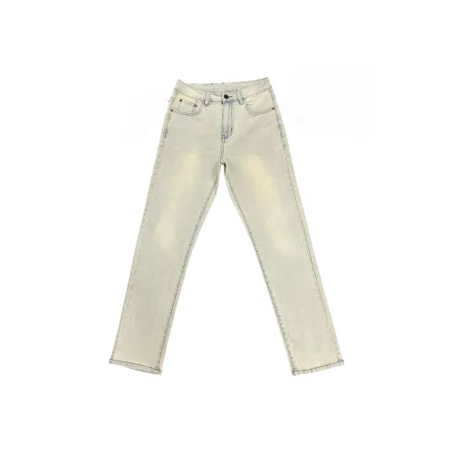 ZMHT Желтые Грязные Унисекс Джинсы