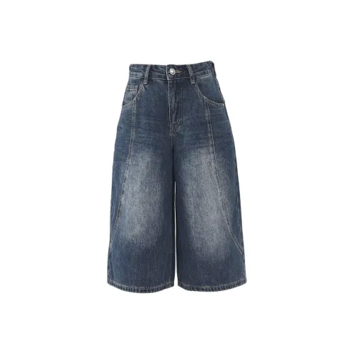 YICHEN Синие Серые Капри Штаны Женские Джинсовые Шорты