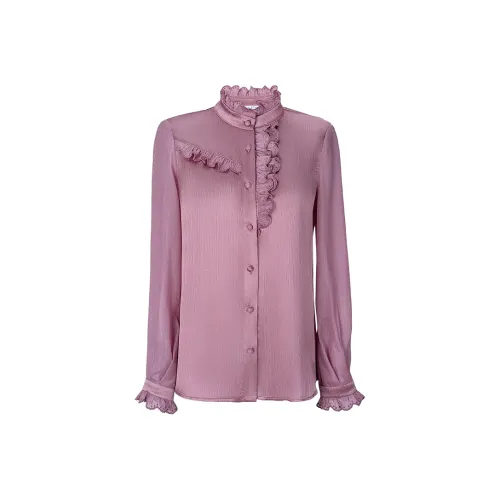 TANGXI Розовый Фиолетовый Женская Рубашка