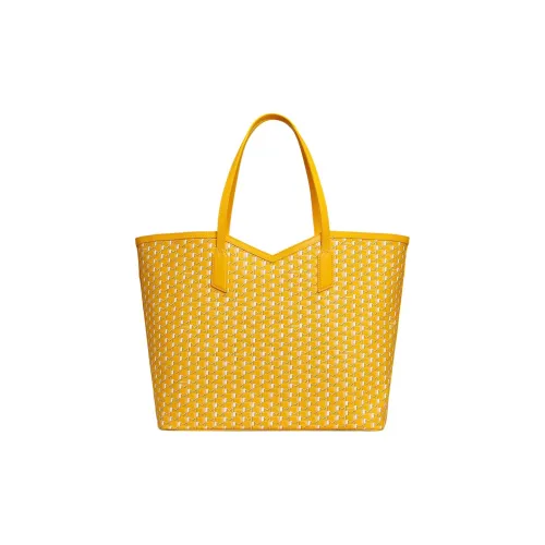 Moynat Холст Тоут Сумка Сумка для покупок Сумка Большая Женская Желтая