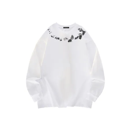 YIWEN Длинный рукав Т-рубашка Унисекс