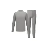 Шерсть # Тутовый шелк] Зеленый Каштановый Средний воротник Комплекты одежды