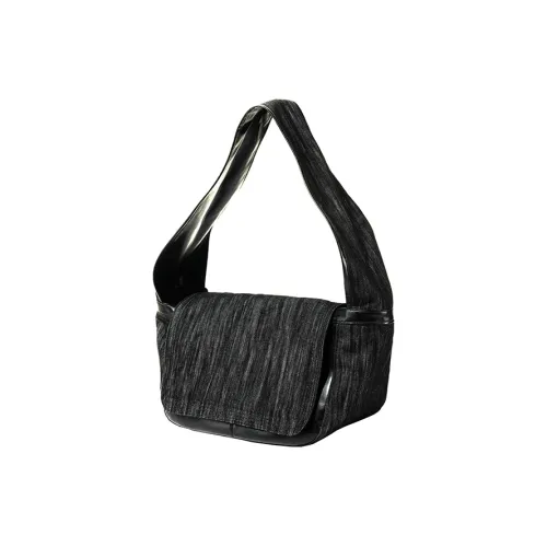 Kami Anger Хлопок Плечевая сумка Средняя Унисекс Черная