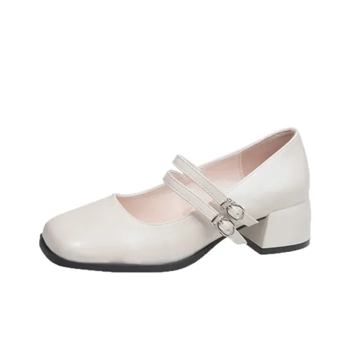 Happy Fish Грубый каблук Туфли Мэри Джейн Женские