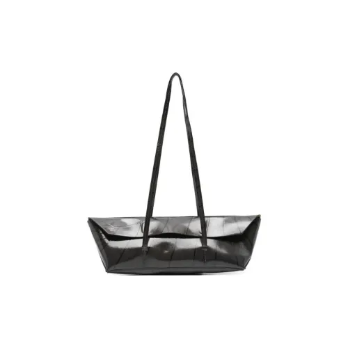 Christopher Esber Лакированная кожа Телячья кожа Сумка на плечо Женская Блестящий черный