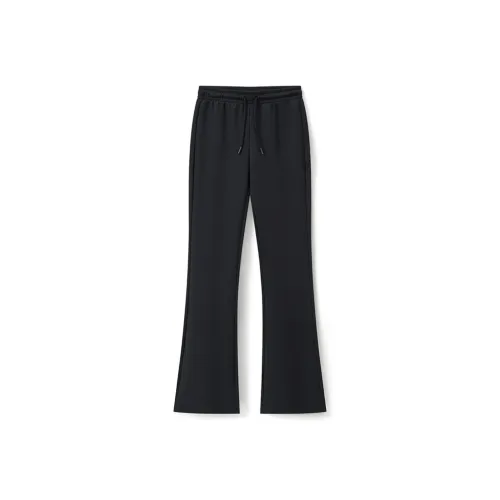 XTEP Трикотажная ткань Спортивные брюки Женские Глубокий черный