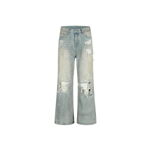 ONITSOP Loose And Модный Уличная одежда Рваные Джинсы Унисекс