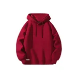 [Loose Fit Soft Cotton Comfortable] Бордовый (Me45 Smile Label Bottom Right A Logo)