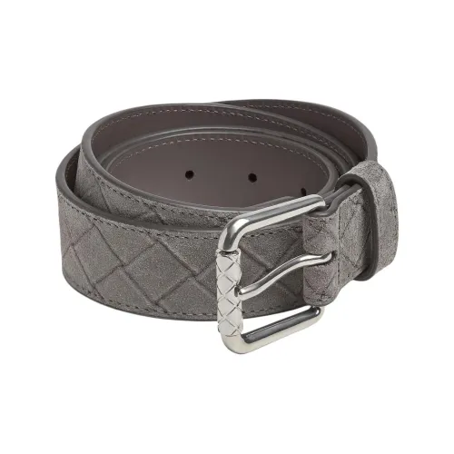 Bottega Veneta Ремни из коровьей кожи Мужской Серый Ширина 3 см
