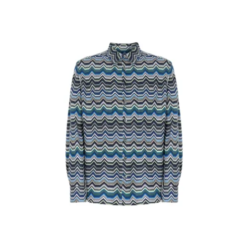 MISSONI Бирюзовый Мужские Рубашки