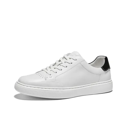 Hautton Jeans Устойчивые к истиранию Низкие Кроссовки для скейтбординга Мужские Белые Черные