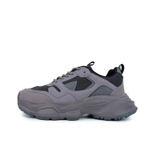 Warrior Амортизация Устойчивость к истиранию Легкий Низкий Топ Кроссовки для бега Женские Фиолетовый Серый