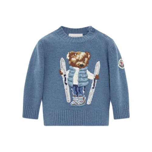 MONCLER Свитер Вышитый Тедди Шерстяной Свитер Для Малышей и Детей Предприятия