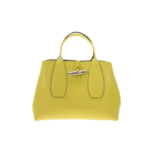 LONGCHAMP Roseau Big Сумка Сумка через плечо Средняя Женская Лимонно-желтая