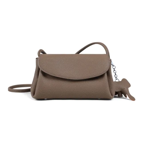 VINEY Коровья кожа Сумка через плечо Стандартная Женская Слоновой серый