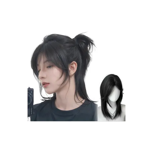 YOSEE Волк Ласточкин хвост Mullet Голова Мужская Перука Японский стиль Мужская Полу-задний Укладка Самурайская Стрижка