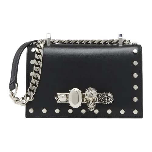 Alexander McQueen JEWELLED SATCHEL Коровья кожа Сумка через плечо Мини Женская Черная