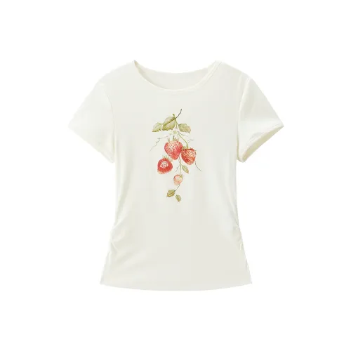 LEDIN Кремовый Бежевый Женские T-рубашки