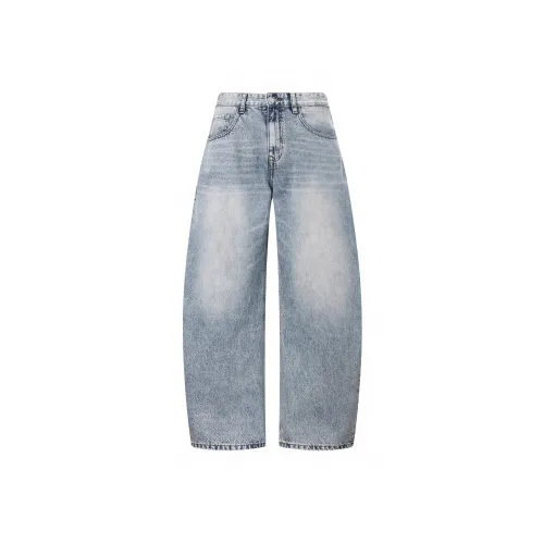 JFU Пудрово-синий Мужские Джинсы