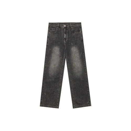 Madcloud Деним/Джинсовый Серый Черный Мужские Джинсы