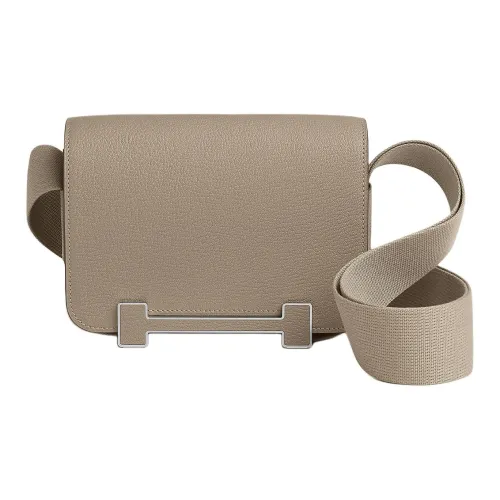 HERMES Geta Mysore Шевро Сумка через плечо Сумка на плечо Стандартная Женская Серый Голуб