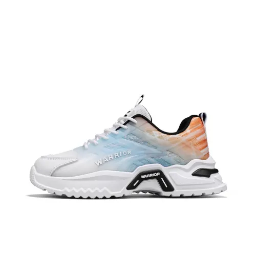 Warrior Аbrasion Resistant Покрытие Увеличение Высоты Низкий Топ Повседневная обувь Мужская Белый Светло-Синий Апельсин