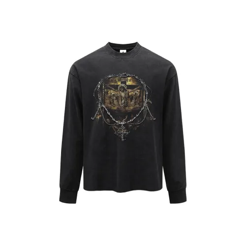 FOR FEAR THAT Промытый черный Унисекс T-рубашки