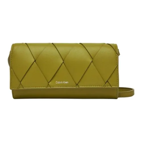 CALVIN KLEIN Искусственная кожа Сумка через плечо Маленькая Женская Зеленая