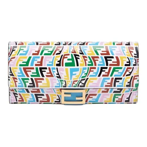 FENDI Baguette Телячья кожа Сумка-багет Кошелек Женские Многоцветный