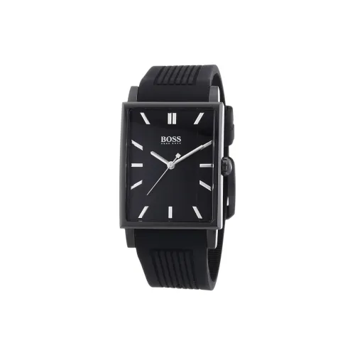 Hugo Boss Мужские часы Кварцевый механизм Резиновый ремешок 31 мм Черный циферблат