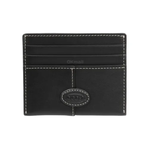 TOD'S Телячья кожа Держатель для карт Мужской Черный