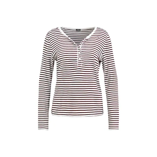 LUYOUYE Красный и Белый Полосатый Женский Т-Рубашка