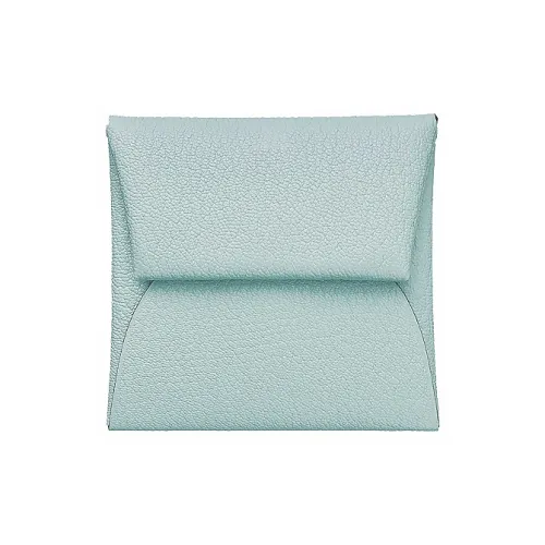 HERMES Bastia Кошелек из коровьей кожи женский пыльно-синий