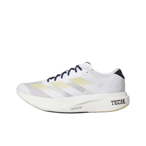 Adidas Adizero Evo SL Беговые кроссовки Мужские Белый Желтый