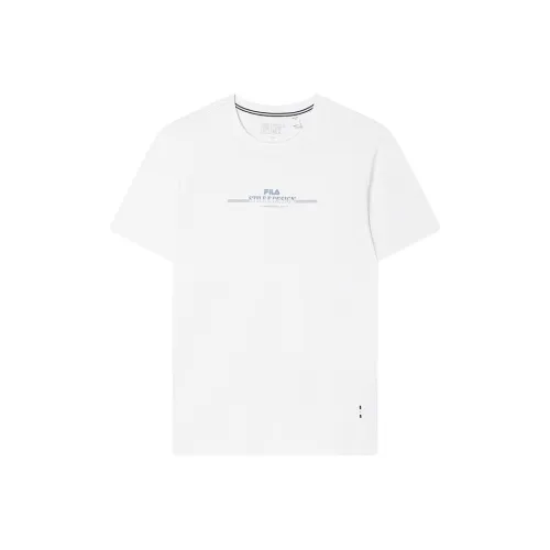 FILA Белый Стандартный Белый Мужская T-Рубашка