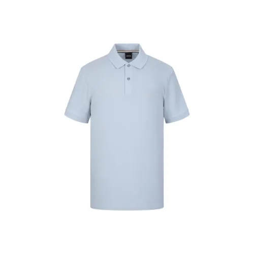 Hugo Boss Light Blue Men's Polo Hugo Boss Светло-голубая мужская поло