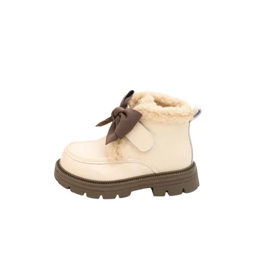 Budding Slip-resistant Thermal Waterproof High Top Детская кожаная обувь для малышей