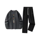 Темно-серый (Ta Гора Облако Language) + Черный (Ta Гора Облако Language Логотип на брюках)