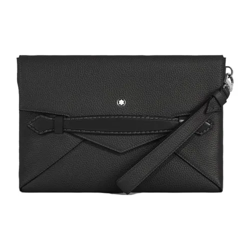 MONTBLANC Кожа Конверт Сумка Клатч Маленький Женский Черный